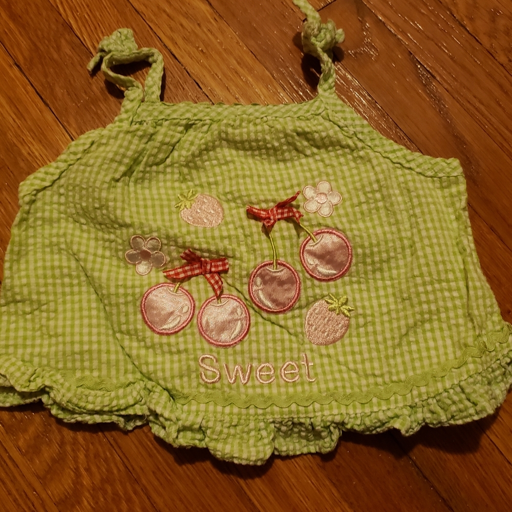 Cherry toddler top, size 3-6m, from cradle togs